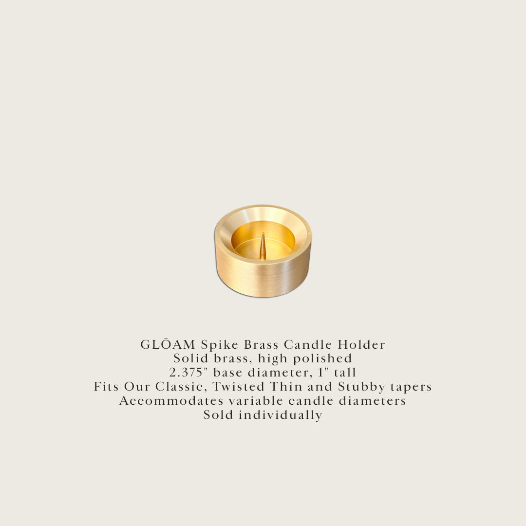 Spike Brass Candle Holder — Fits all Tapers | GLŌAM – GLŌAM