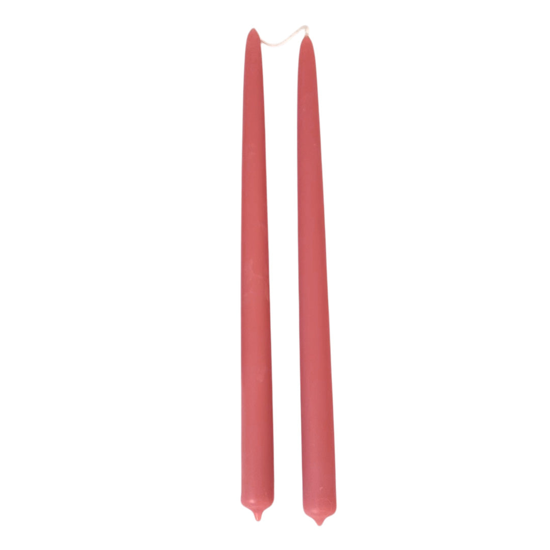 and-dipped beeswax taper candles in Macaroon, crafted with plant-based pigments for a luxurious look
