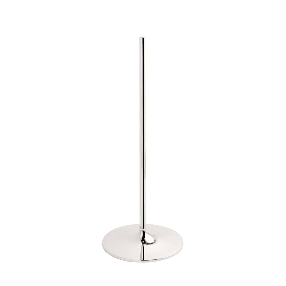 STOFF Nagel chrome floor stand base. Candle holders can be added, rearranged and form a freestanding modular sculpture for interiors, architecture, and everyday living.