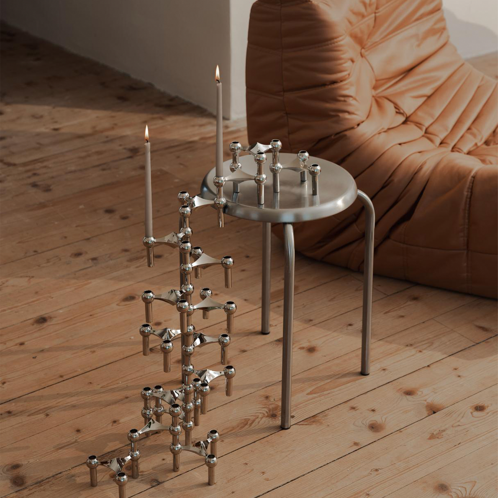 Stoff Nagel candle holders