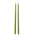GLŌAM 12" hand-dipped beeswax taper candles in Matcha — a vivid vibrant green, made in Santa Barbara with natural plant-based pigments.