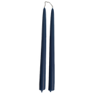GLŌAM 12" hand-dipped beeswax taper candles in Oxford Blue — a deep dark blue, made in Santa Barbara with natural plant-based pigments.