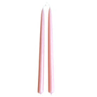 GLŌAM 12" hand-dipped beeswax taper candles in Rose — a soft dusty pink, made in Santa Barbara with natural plant-based pigments.