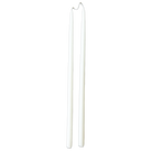 GLŌAM 12" hand-dipped thin beeswax taper candles in Alpine Glow — pure white, made in Santa Barbara with natural plant-based pigments.