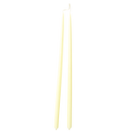 GLŌAM 12" hand-dipped thin beeswax taper candles in Beurre — a pale butter yellow, made in Santa Barbara with natural plant-based pigments.