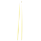 GLŌAM 12" hand-dipped thin beeswax taper candles in Beurre — a pale butter yellow, made in Santa Barbara with natural plant-based pigments.