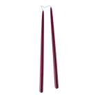 GLŌAM 12" hand-dipped thin beeswax taper candles in Vin Chaud — a deep burgundy red wine, made in Santa Barbara with natural plant-based pigments.