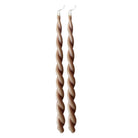  GLŌAM 12" hand-dipped twisted beeswax taper candles in Tofino — a soft sand beige, made in Santa Barbara with natural plant-based pigments.