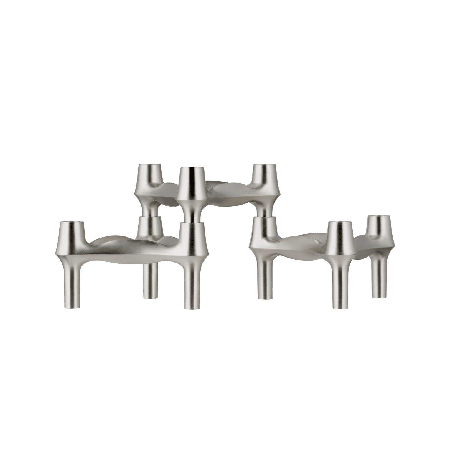 BMF candle holder is among the most iconic candle holder designs, made from  brushed chrome, holds skinny tapers