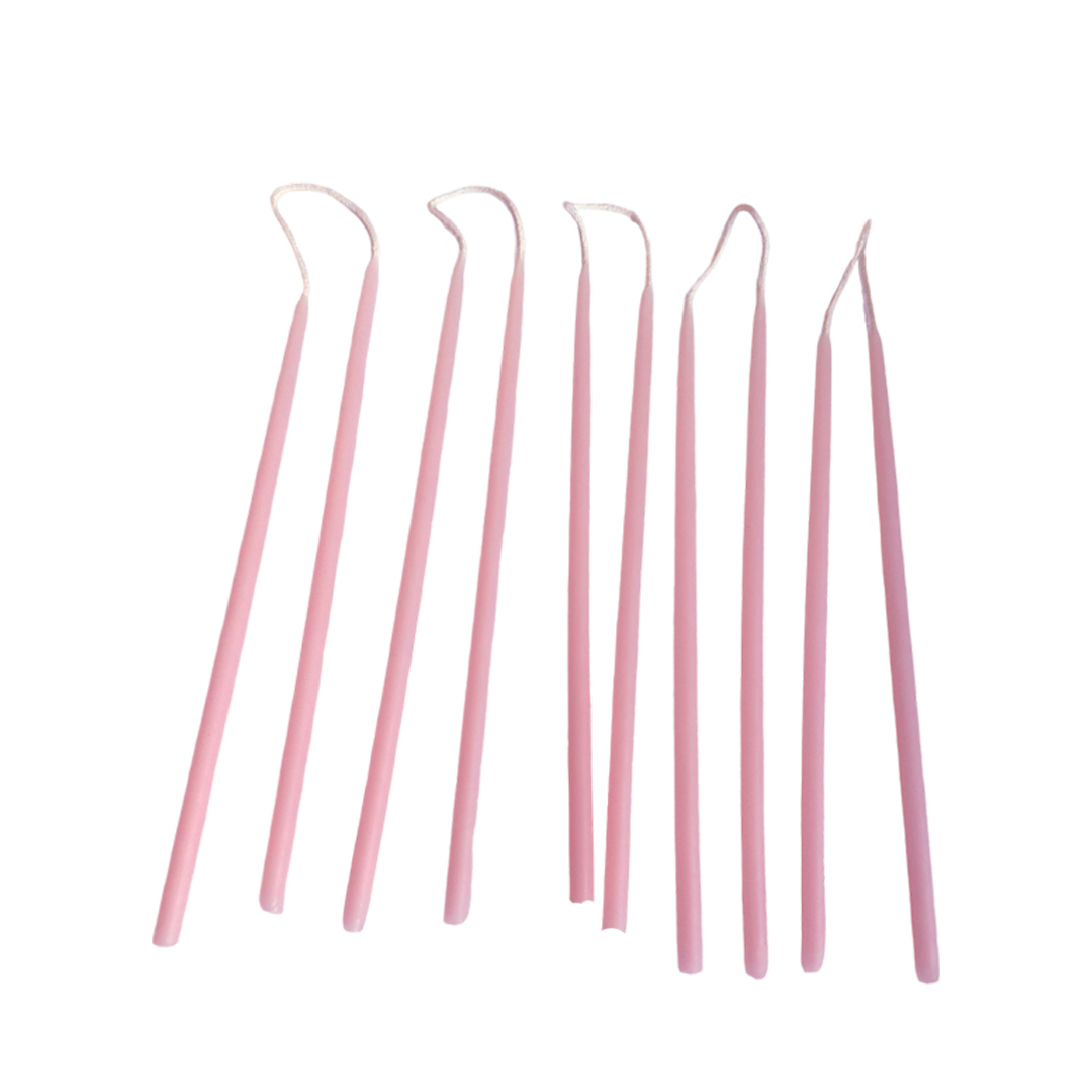 Beeswax birthday candles natural