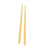 thin taper beeswax candles hand-dipped  in natural