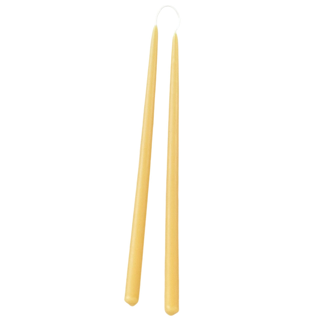 Thin Beeswax Taper Candles in Natural