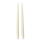 GLŌAM 12" hand-dipped beeswax taper candles in Bird's Milk — a warm creamy white, made in Santa Barbara with natural plant-based pigments
