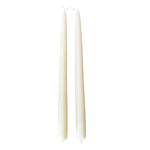 hand-dipped beeswax taper candles  in Bird's Milk- Cream hue, made with natural plant-based pigments for an eco-friendly, non -drip, elegant home decor accent.