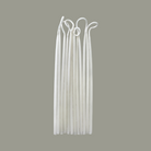 Beeswax birthday candles inAlpine White hand made for birthday celebrations-clean burn, plant-based dyes, sold in set of 12 birthday candles.