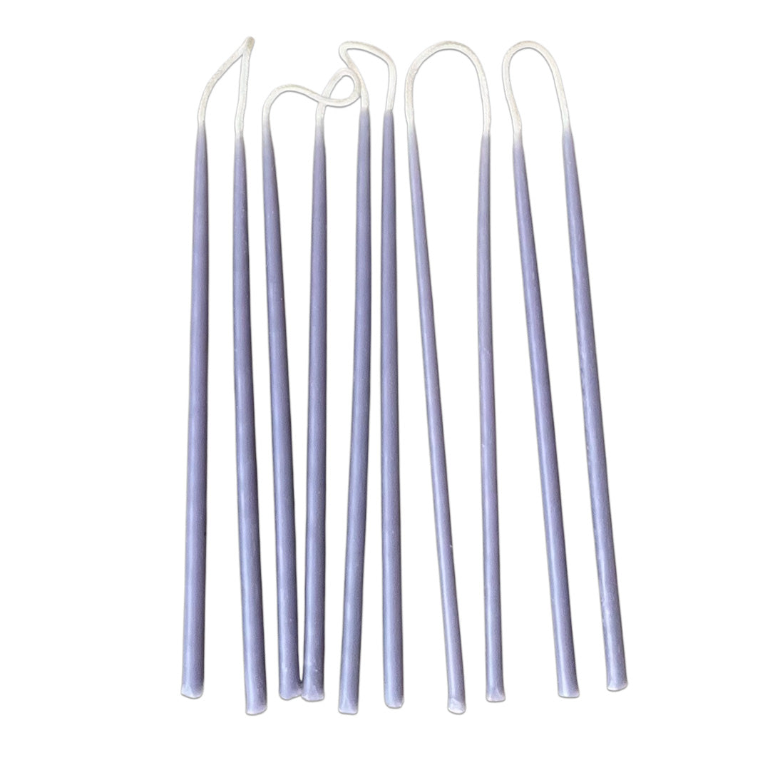 Beeswax Birthday Candles in Lavender