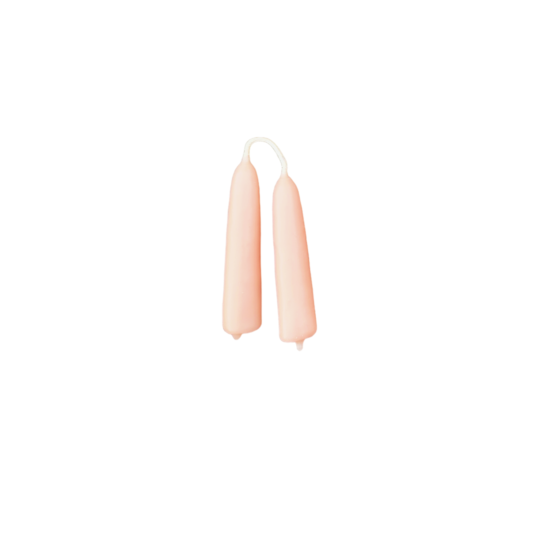 Mini Beeswax Candles in Scallop