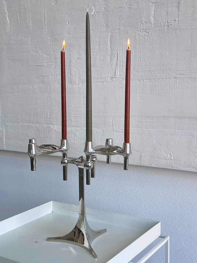 Sculptural, stackable, and timeless—STOFF Nagel candle holders bring elevated modern Danish design to every glow.