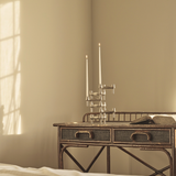 STOFF Nagel  Danish design BMF Candle Holder in Brushed Chrome is among the most iconic candle holder designs from the prominent design decade of the 1960s.