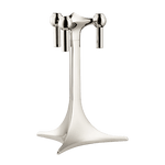 STOFF Nagel Chrome silver Stand — sleek, sculptural Danish candle holder for tapers or decorative display