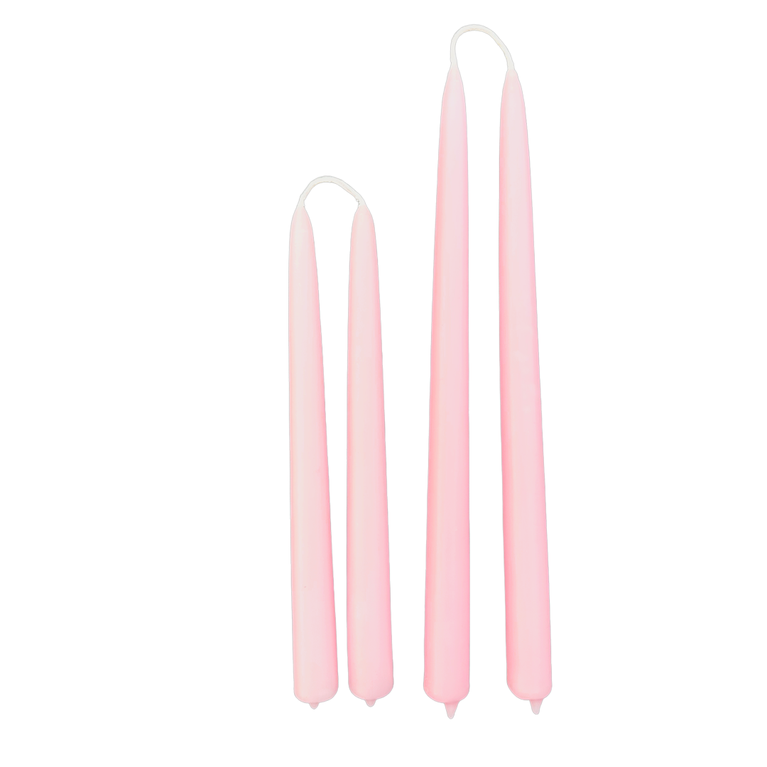 Beeswax Tapers in Pink Sand not
