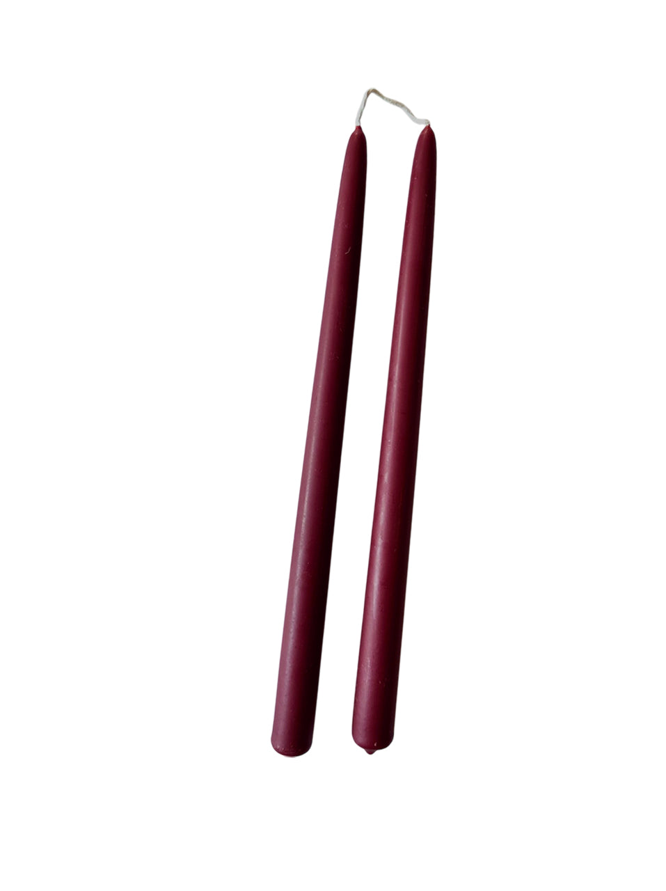 12" Beeswax Tapers in Vin Chaud