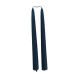 pure natural beeswax taper candles hand-dipped   in oxford blue