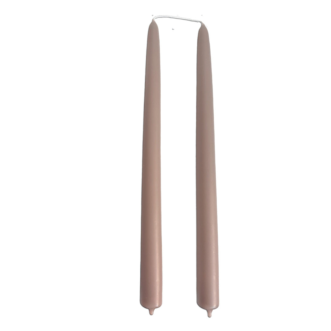 pure beeswax taper candles hand dipped  in tofino beige