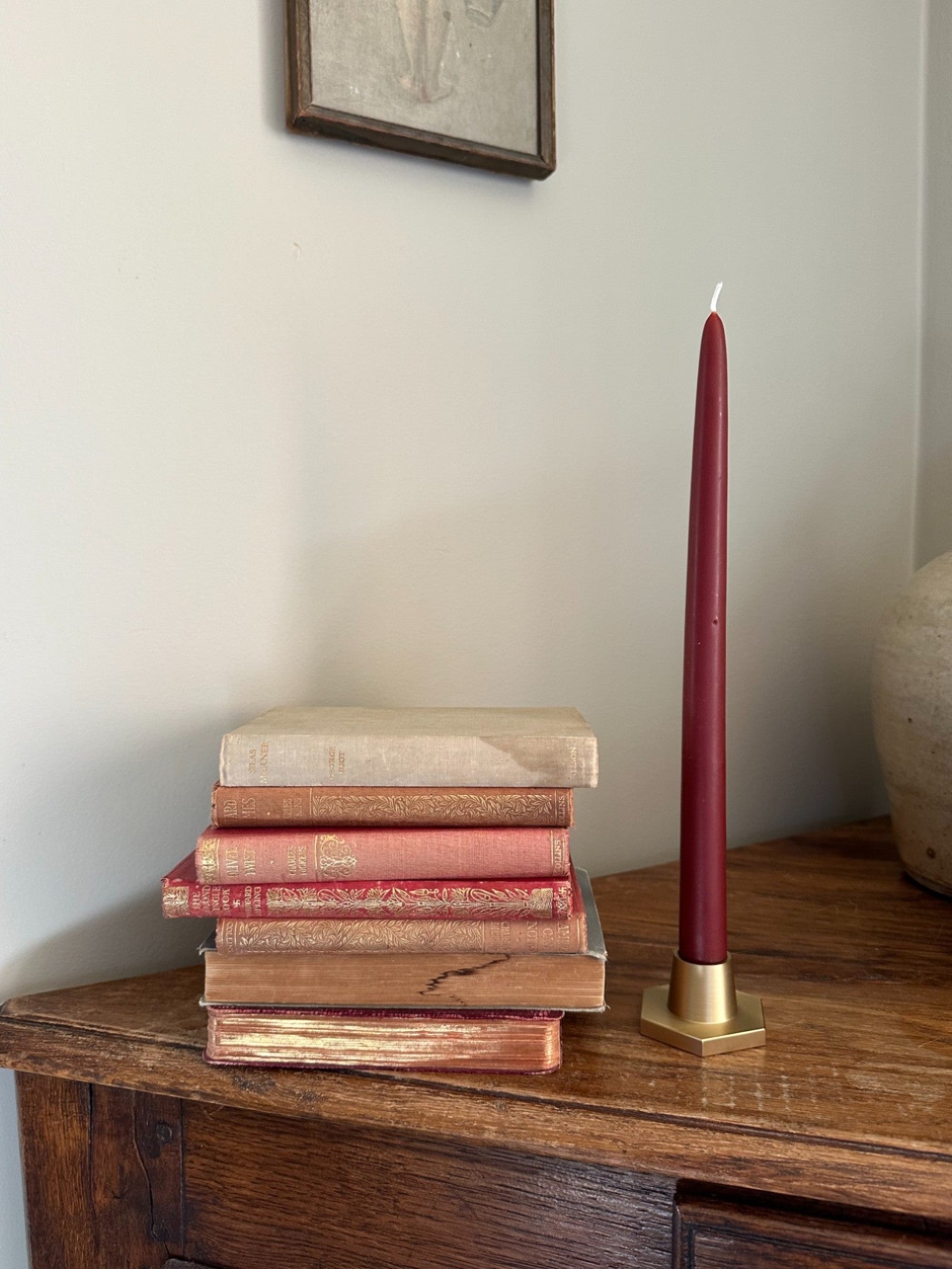 candle holder in solid brass in for classic taper candles  and twisted tapers designed by GLŌAM