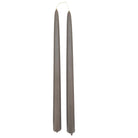 GLŌAM 12" hand-dipped beeswax taper candles in Carob — a warm earthy brown, made in Santa Barbara with natural plant-based pigments