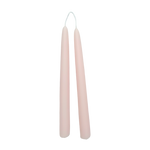 pure beeswax taper candles hand-dipped   in light pink