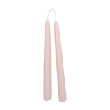pure beeswax taper candles hand-dipped   in light pink