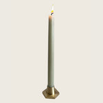 Hexagon Brass Candle Holder for Classic and Twisted Taper Candles.