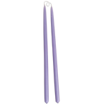pure beeswax thin and long taper candles hand-dipped  in lavender purple color long burn