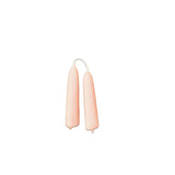 Hand-dipped beeswax  mini taper candles in scallop crafted with plant-based pigments for a luxurious look