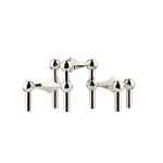 Sculptural, stackable, and timeless—STOFF Nagel chrome candle holders bring mid-century Danish elegance to every glow.