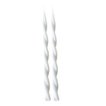 artisanal pure beeswax twisted candles hand dipped in alpine glow white 