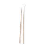  thin taper beeswax candles hand-dipped  in  color cashmere light peach