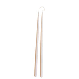  thin taper beeswax candles hand-dipped  in  color cashmere light peach