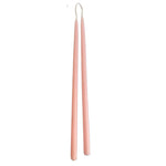 12" Thin Beeswax Taper Candles – Macaron in blush color
