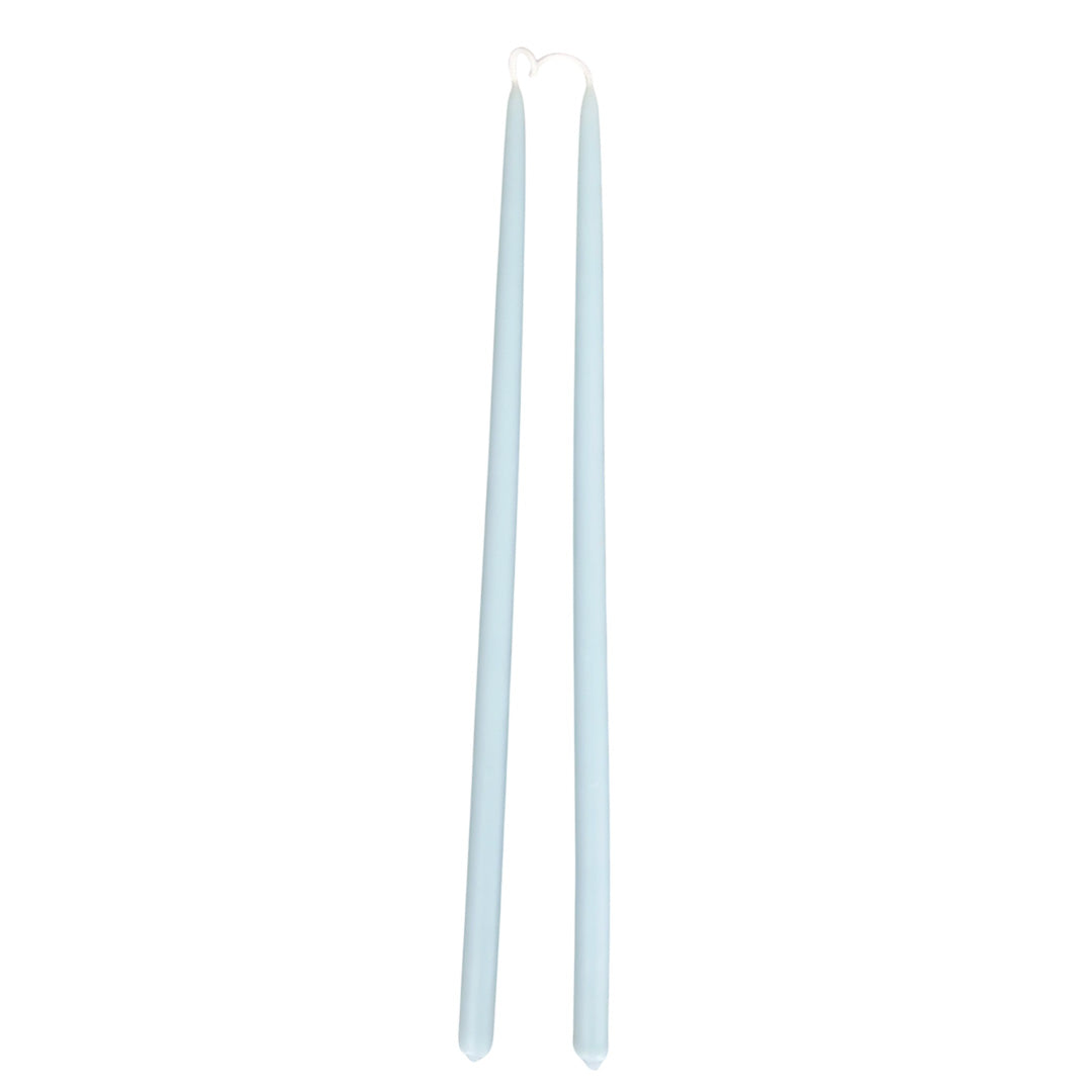Thin Beeswax Taper Candles in Azure